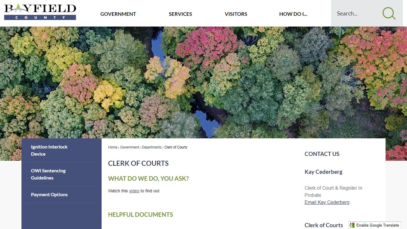 Clerk of Courts | Bayfield County, WI - Official Website