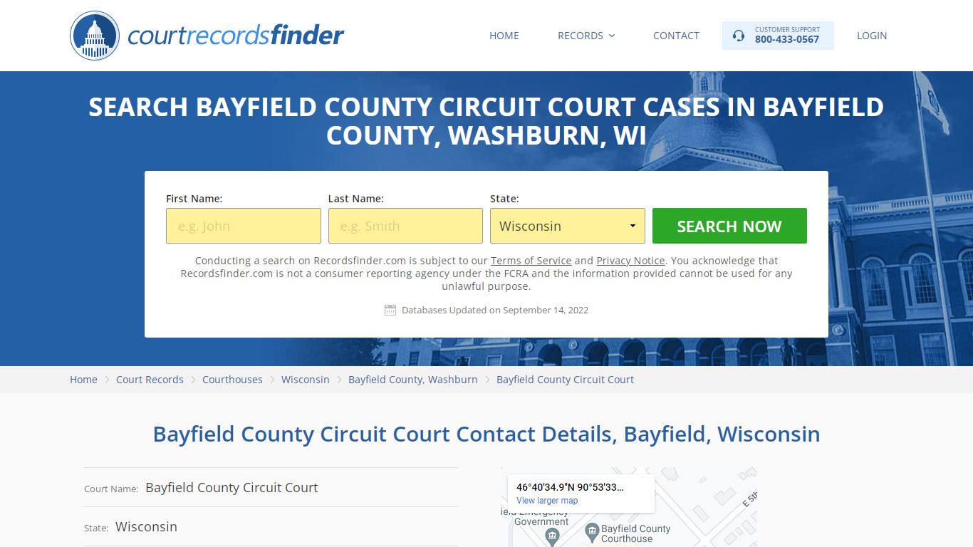 Bayfield County Circuit Court Case Search - RecordsFinder
